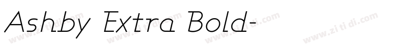 Ashby Extra Bold字体转换